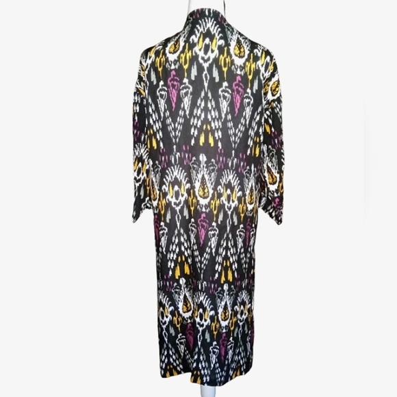 Loft Women's Long Line Ikat Print Kimono/ Topper Size XS / Small - Picture 4 of 9